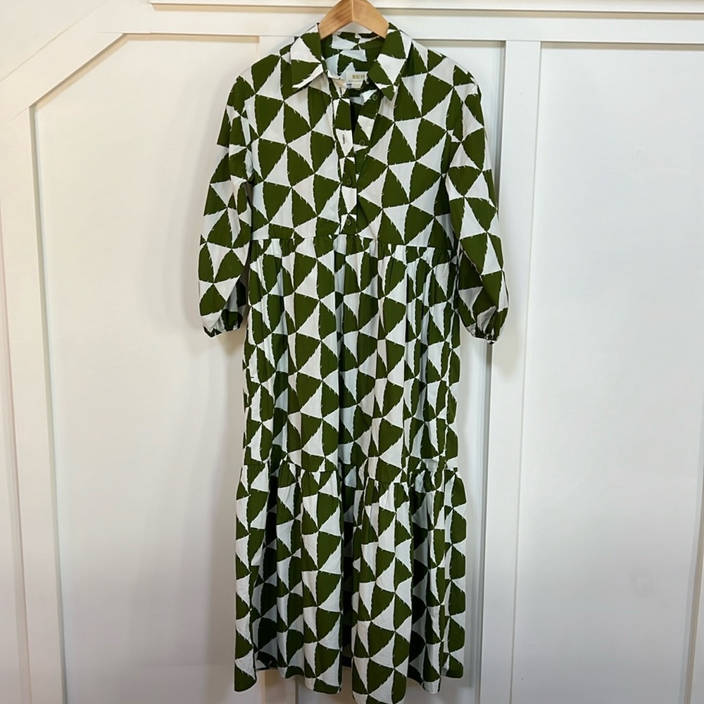 Anthropologie Bettina Tiered Shirt Dress by Maeve